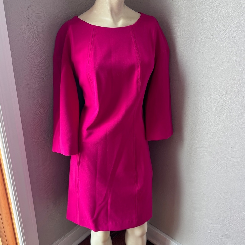 Trina Turk pink dress size 4 nwt 3/4 sleeves